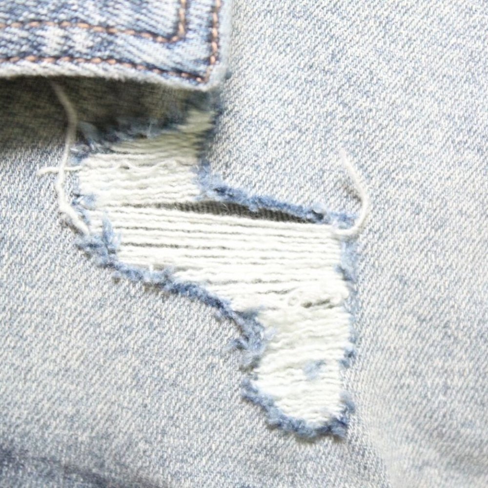 Maurices Vintage Destructed Denim Jacket H11503 - Picture 7 of 12